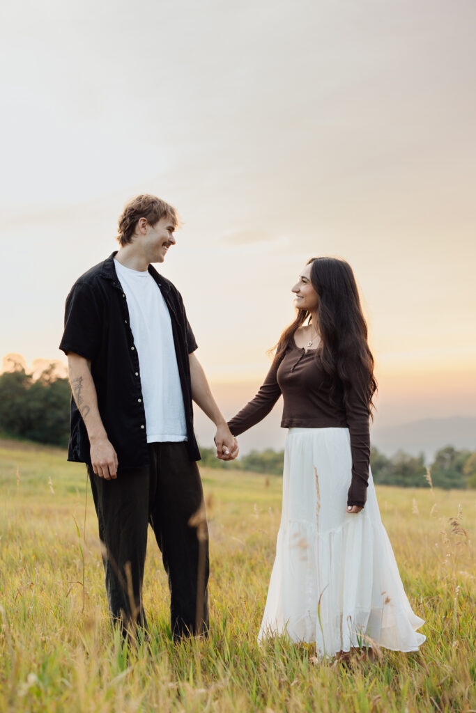 Beautiful sunset in this Provo Engagement Session
