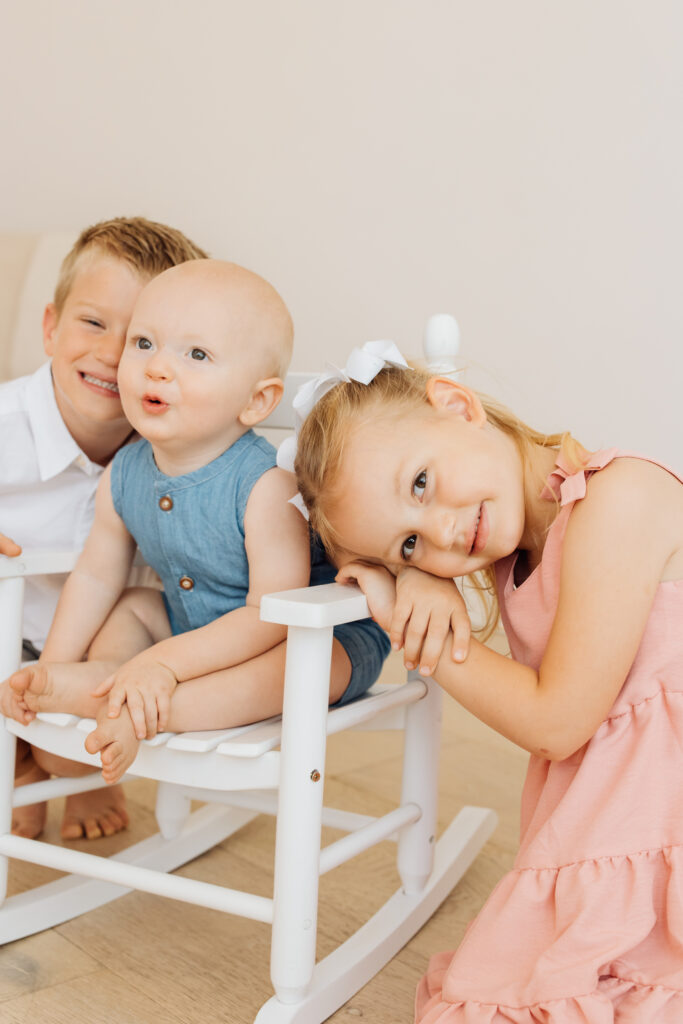 Family photography in White Space studio, Provo Utah.