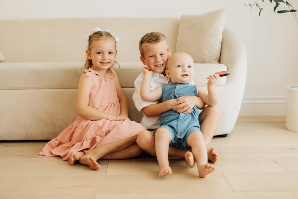 Family photography in White Space studio, Provo Utah.