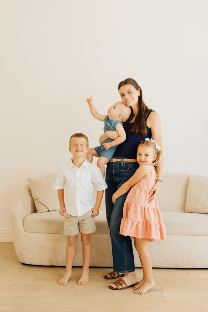 Family photography in White Space studio, Provo Utah.